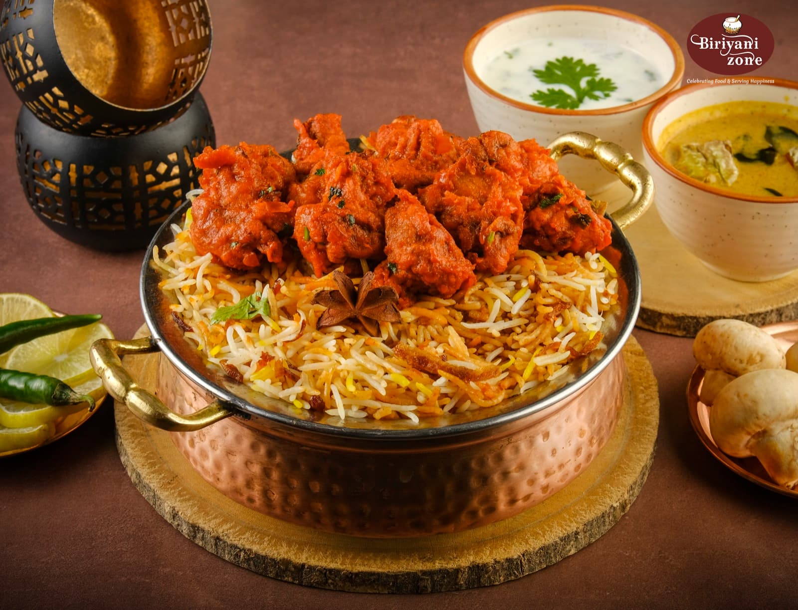 Hyderabadi Mushroom Biriyani